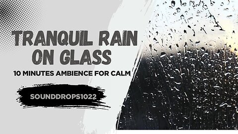 Tranquil Rain on Glass – 10-Minute Ambience for Calm