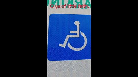 O ye of little faith.