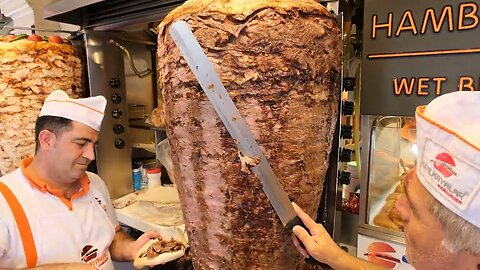 They make 50 tons of doner per day! The most delicious istanbul street food tour! Doner - Shawarma