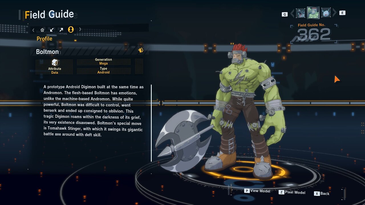 boltmon all digivolution/de-digivolution/profile Digimon Story Time Stranger