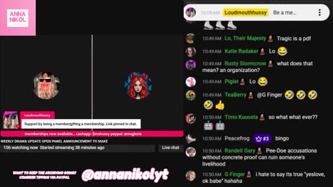 LoudMouthHussy Oct 26, 2025 'WEEKLY DRAMA UPDATE OPEN PANEL ANNOUNCEMENT TO MAKE'