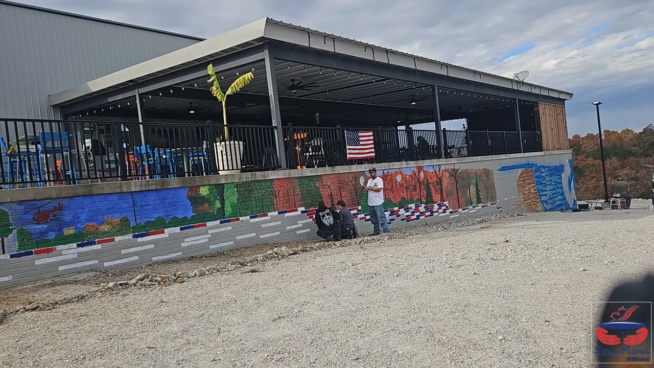 Day 1-Covoy of Honor- Mural Paintimg and Evening Bonfire