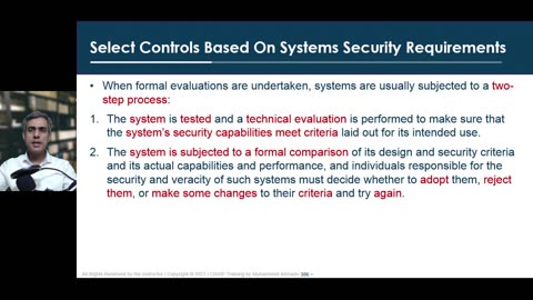 78 - Domain 3 - 33 Select controls based upon systems security requirements