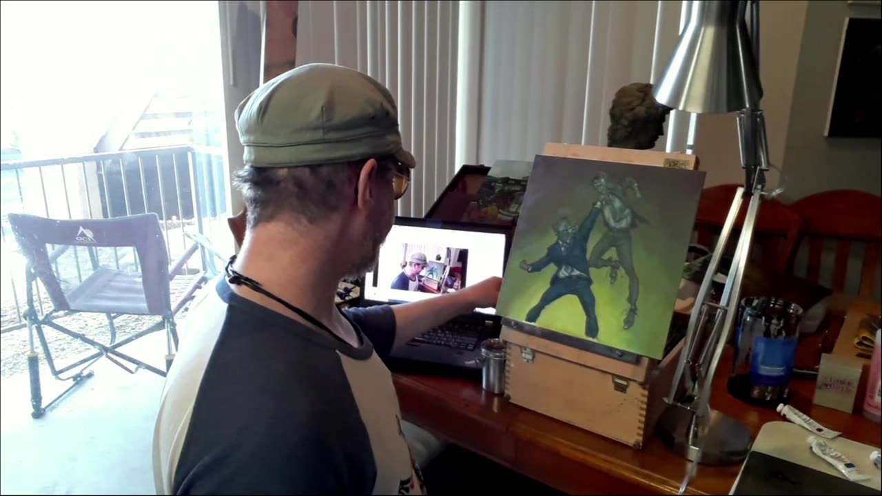 Painting with a conspiracy theorist.