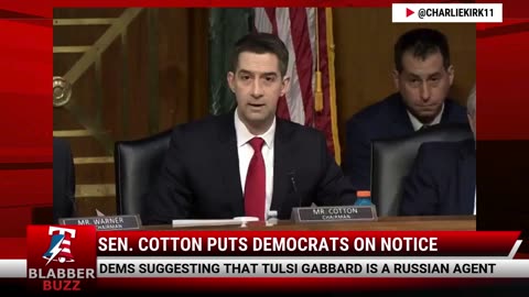 Sen. Cotton Puts Democrats On Notice