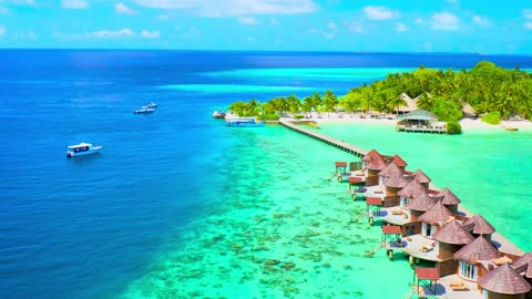 The most luxurious resort in the Maldives, which essentially floats on the ocean