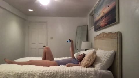 18yo with spycam has her DAD come in her bedroom while she's doing bad things
