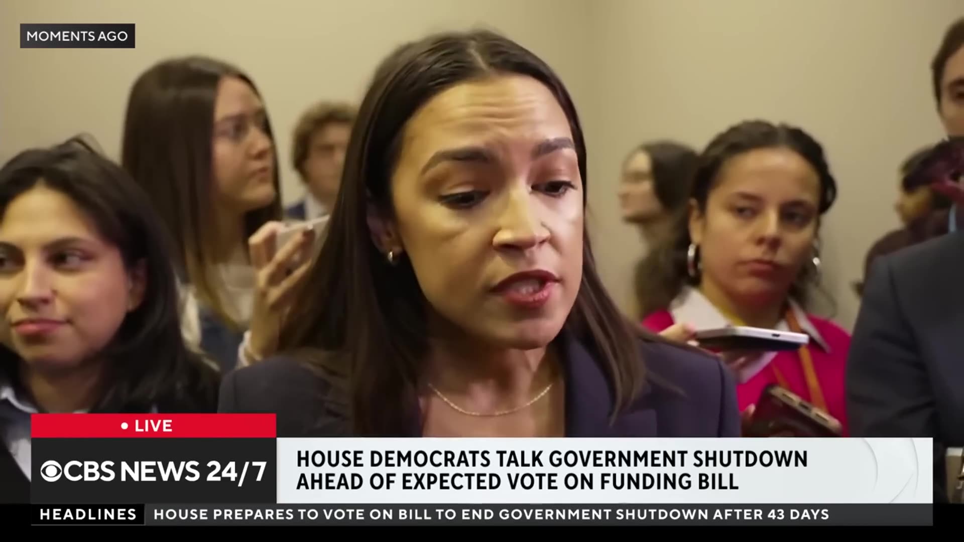 AOC reacts to potential end of government shutdown and backlash against Schumer