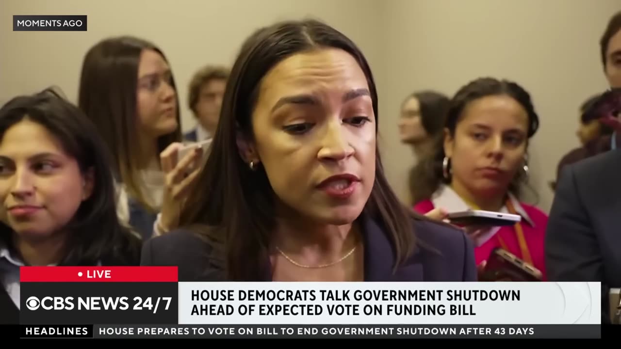 AOC reacts to potential end of government shutdown and backlash against Schumer