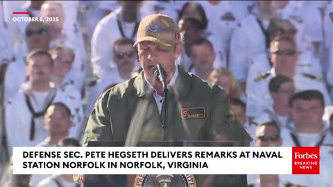 ULL REMARKS: Pete Hegseth Promotes 'Peace Through Strength' In Remarks To Naval Station Norfolk