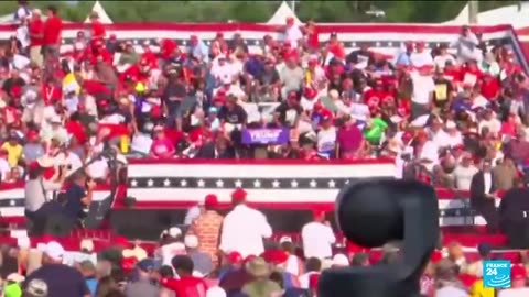 l'attaque contre Donald Trump à un meeting