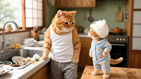 Ginger Kitten Meets Grandma 💕, Mama Cat’s Relaxing Seaside Adventure 🐾🌊 _ Funny Cat Videos