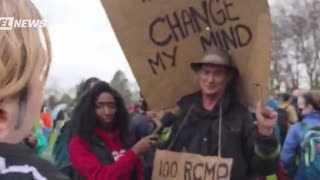One of far too many angry leftists who were at the University of Victoria yesterday.
