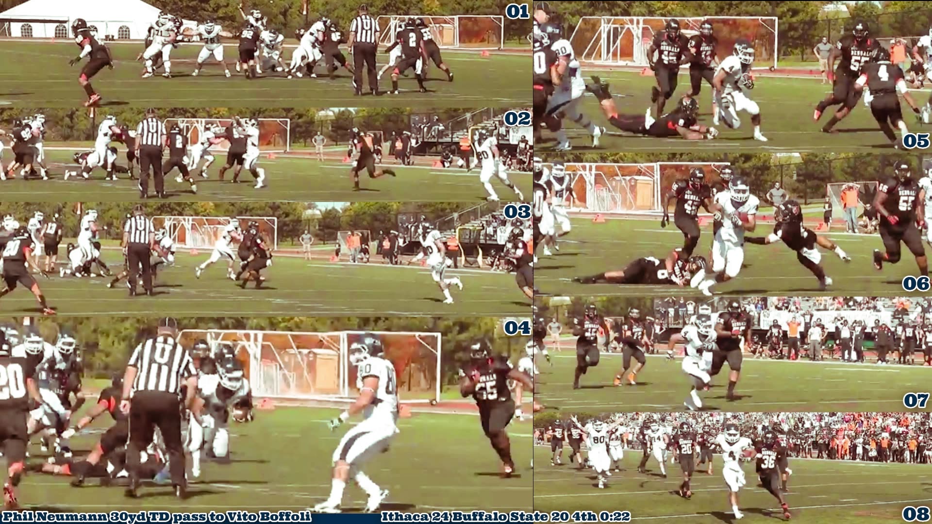 Prototype 302: Ithacas Phil Neumanns 30yd TD pass to Vito Boffoli vs Buffalo State