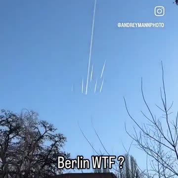 “世界揭露38氣象武器與化學凝結尾02”柏林的天空，多種配方、一次噴足