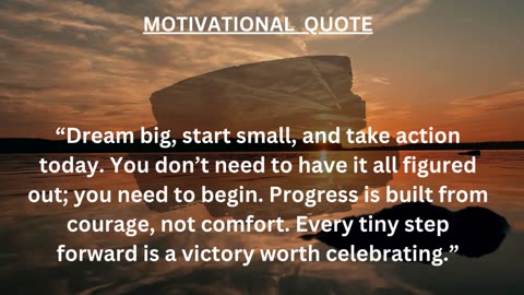 Motivational Quote: Small steps create great journeys. 🌱