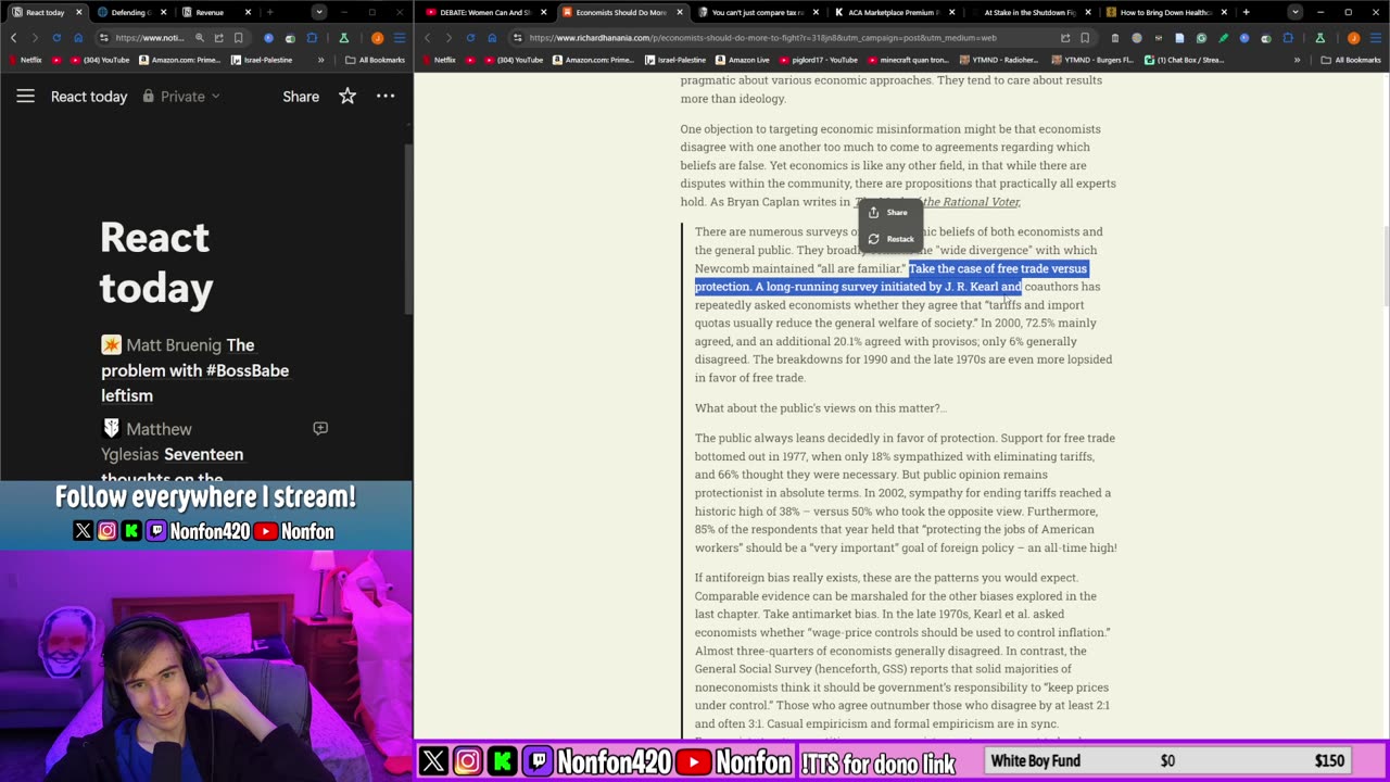Shutdown | Erudite V Ryan | Health econ & taxes & the such | !tts !discord