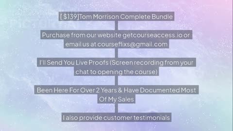 Download Tom Morrison Complete Bundle