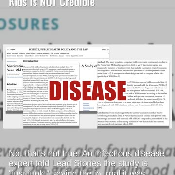 Fact Check: Study Claiming 170% Higher Autism Risk In Vaccinated Kids Is NOT Credible