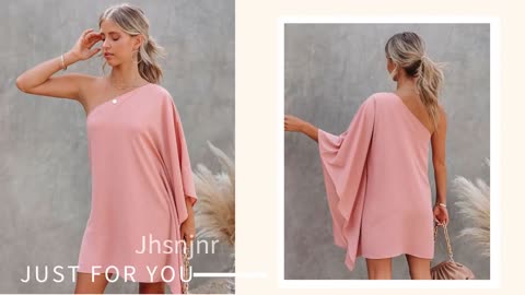 You Won’t Believe How Gorgeous This One-Shoulder Batwing Dress Is!