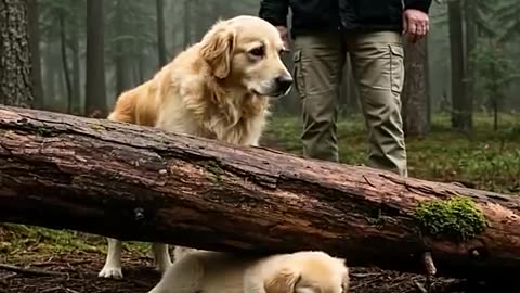 A Mother Golden Retriever Asked for Help—A Man Saved Her Pup