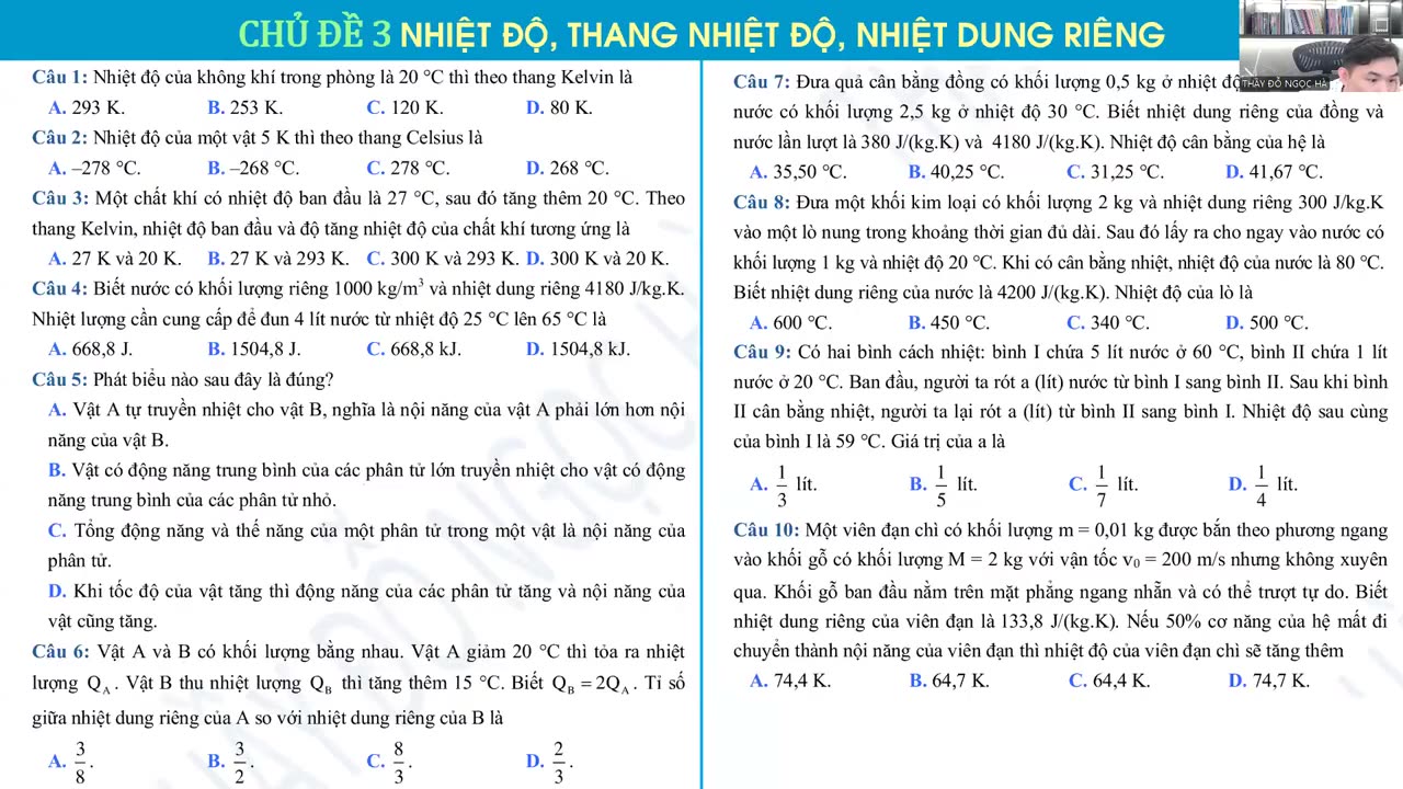 BUỔI 04 NHIỆT ĐỘ, THANG NHIỆT ĐỘ, NHIỆT DUNG RIÊNG mp4