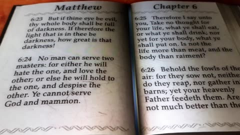 The Gospel According To St. Matthew 6:1-34. Jesus' words.