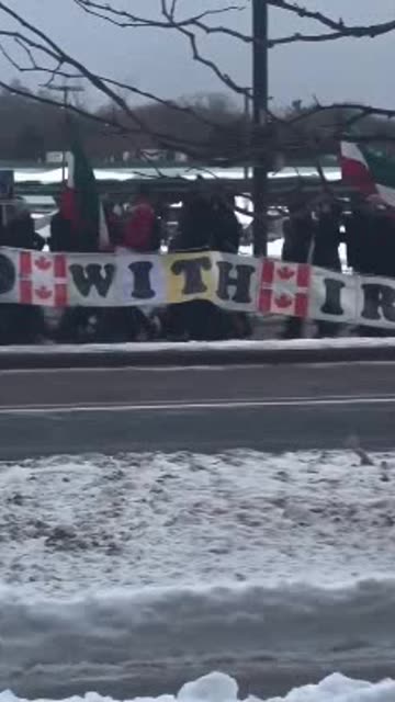 The people of Hong Kong stood in solidarity with those seeking a free Iran in Richmond Hill, ON.