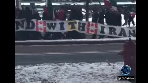 The people of Hong Kong stood in solidarity with those seeking a free Iran in Richmond Hill, ON.