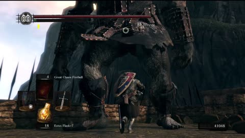 Dark Souls Remastered | Killing the Boulder Thrower in Sen's Fortress on NG+1