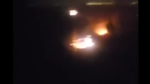 Footage of strikes at an energy facility in Kyiv