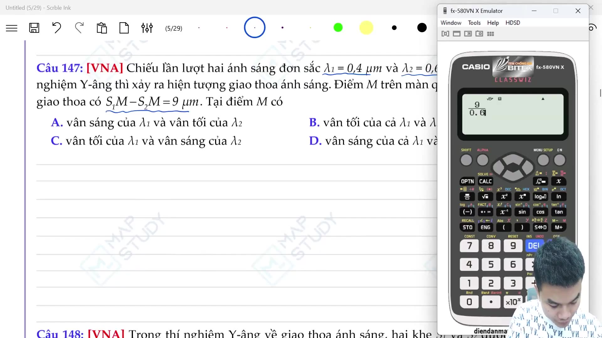 Bài 0213 - Các kĩ thuật giải toán giao thoa ánh sáng