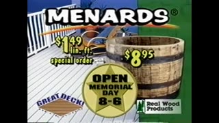 May 30, 2004 - Menards Has Deals for Memorial Day