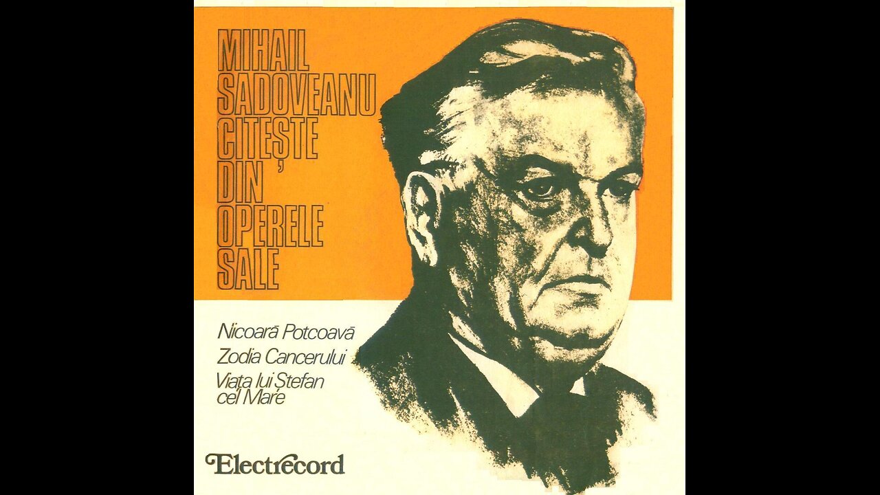 Mihail Sadoveanu citeste un fragment din romanul "Nicoara Potcoava"