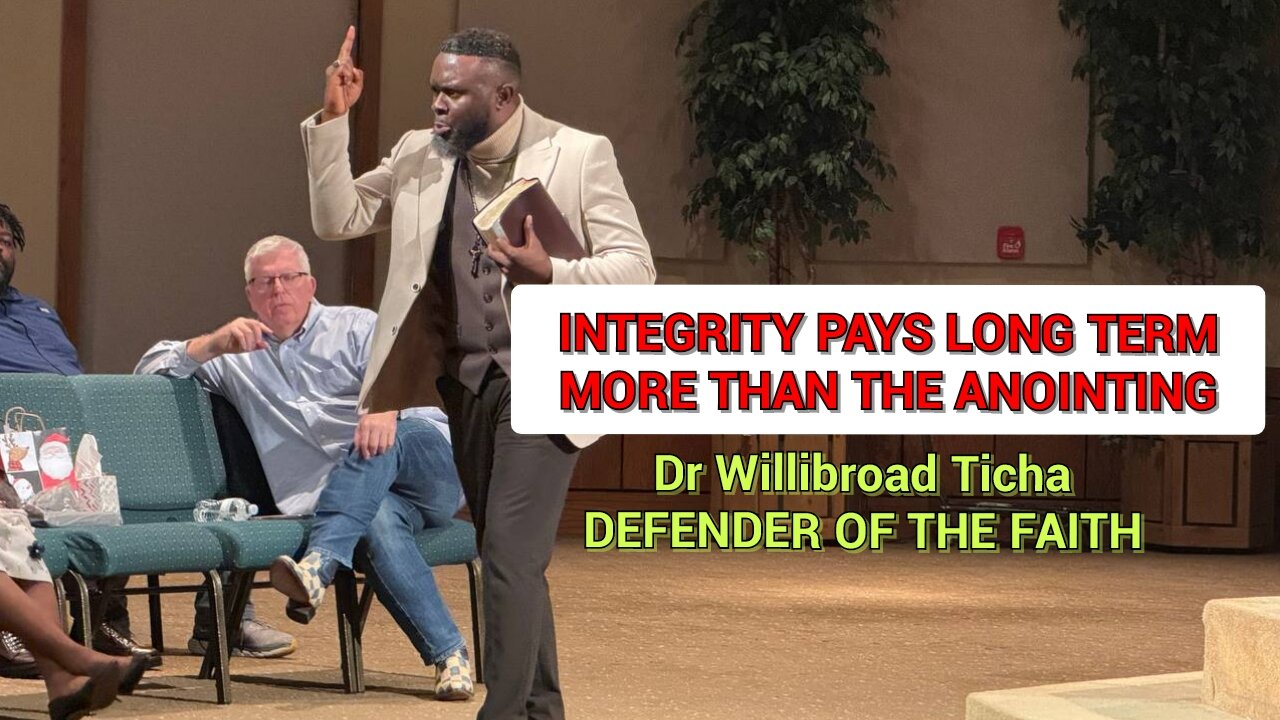 INTEGRITY PAYS LONGTERM MORE THAN THE ANOINTING