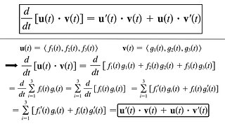 Proof of Formula 4: Derivative of Dot Product of Vector Functions