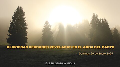 Gloriosas verdades reveladas en el arca del pacto - Domingo 26 de Enero 2025