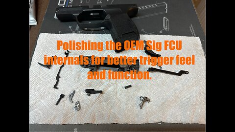 Sig Sauer P365 - Polishing the factory fire control unit and parts for better trigger pull and feel