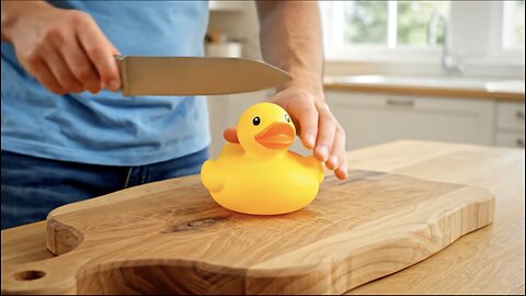 Cutting a Rubber Duck… It’s Cake with Mango‑Passion Fruit Lava (Satisfying ASMR)