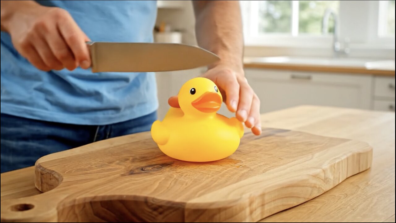 Cutting a Rubber Duck… It’s Cake with Mango‑Passion Fruit Lava (Satisfying ASMR)