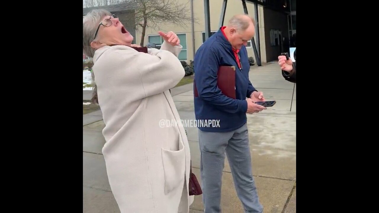 TRIGGERED: Lefty Woman Loses Her Mind Over Guy's American Flag Cap