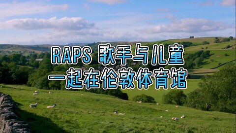 RAPS 歌手与儿童一起在伦敦体育馆