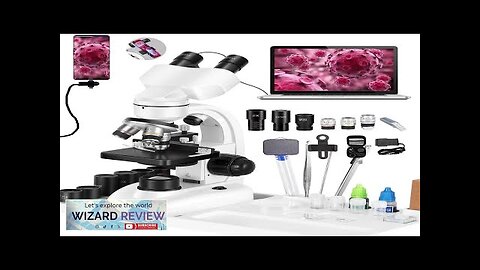 Compound Binocular Microscope WF10x and WF25x Eyepieces40X-2000X Magnification LED Review