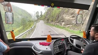 VOLVO Bus Driving in World's Most Dangerous Road _ Extreme Road of Himachal Pradesh _ Delhi to Kasol