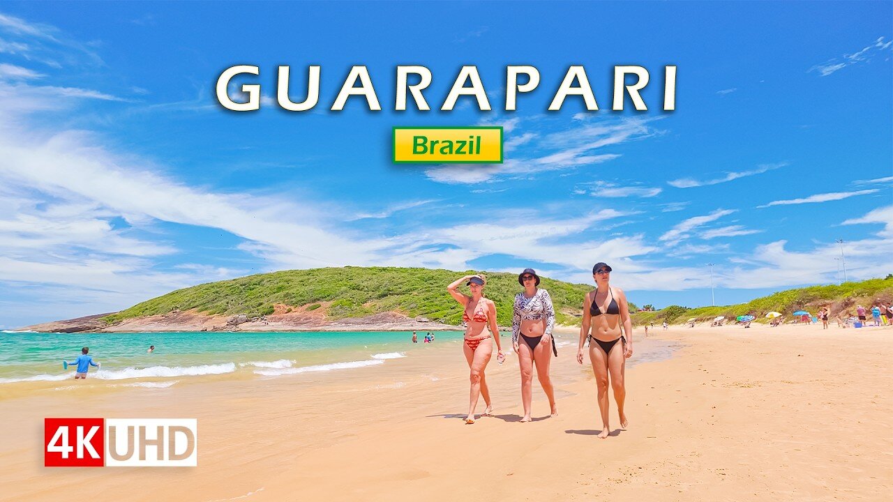 This Brazilian Beach Deserves More Attention 🇧🇷 Bacutia & Peracanga — Guarapari Walking Tour 【 4K 】