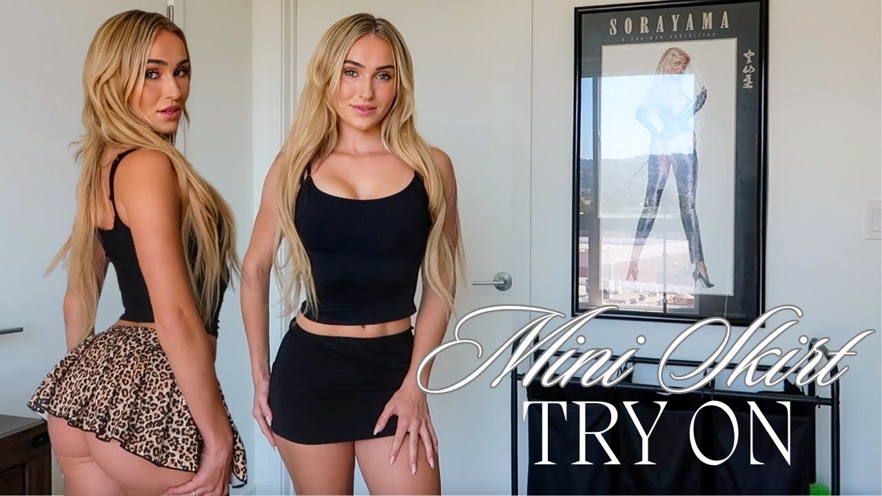 Alessandra Micro Mini Skirt Try On 4K HD