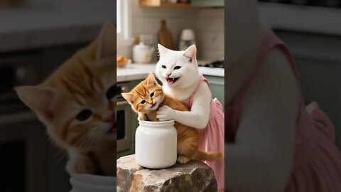 🐱 Mama cat and kitten make delicious sheep milk cheese – A heartwarming story ❤️🧀