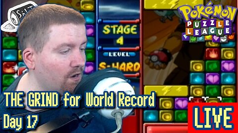 Day 17 of THE GRIND For a Salty World Record [Pokémon Puzzle League Speedruns]