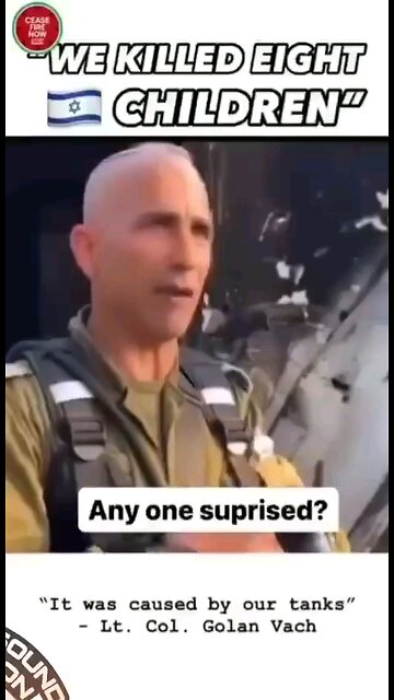IDF Lt Colonel Admits Israel's Tanks Killed Many Civilians