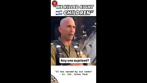 IDF Lt Colonel Admits Israel's Tanks Killed Many Civilians